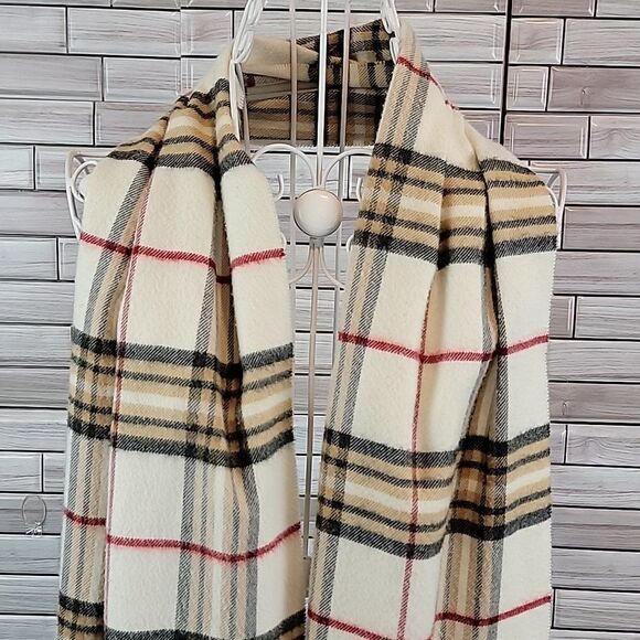 Frass tartan plaid "cashmink" scarf  One Size - Picture 2 of 8